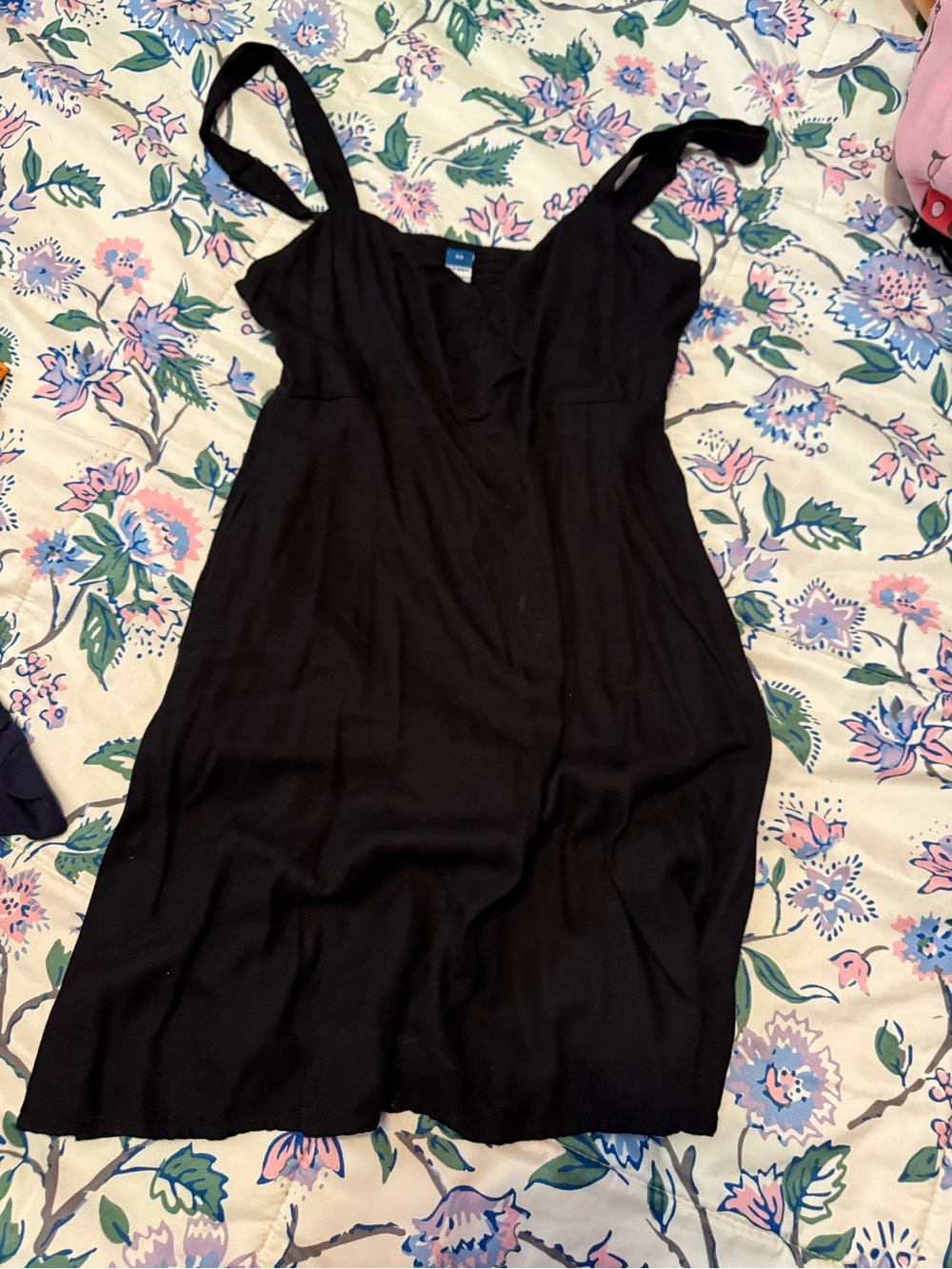 Old Navy Black Mini Dress with Wide Straps